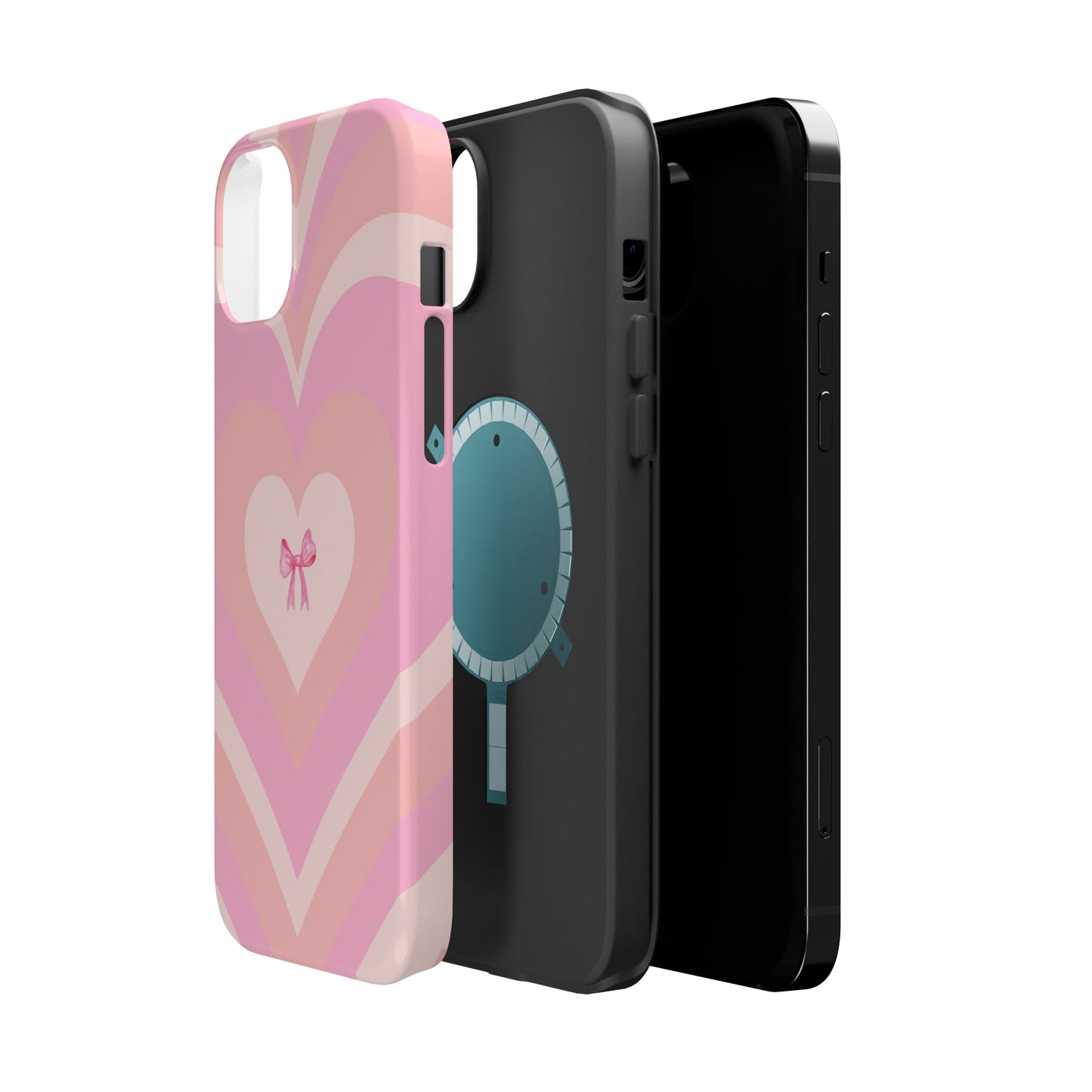 Pink Bow & Big Hearts MagSafe iPhone® Case