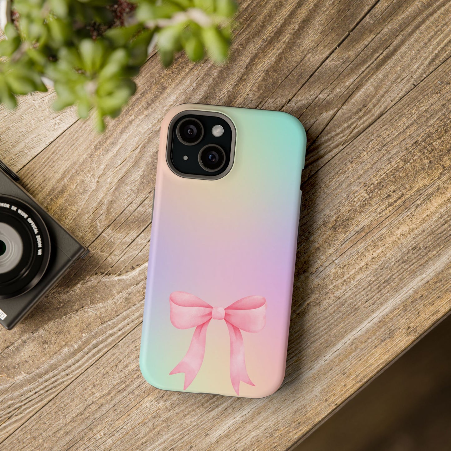 Pink Bow & Cotton Candy MagSafe iPhone® Case