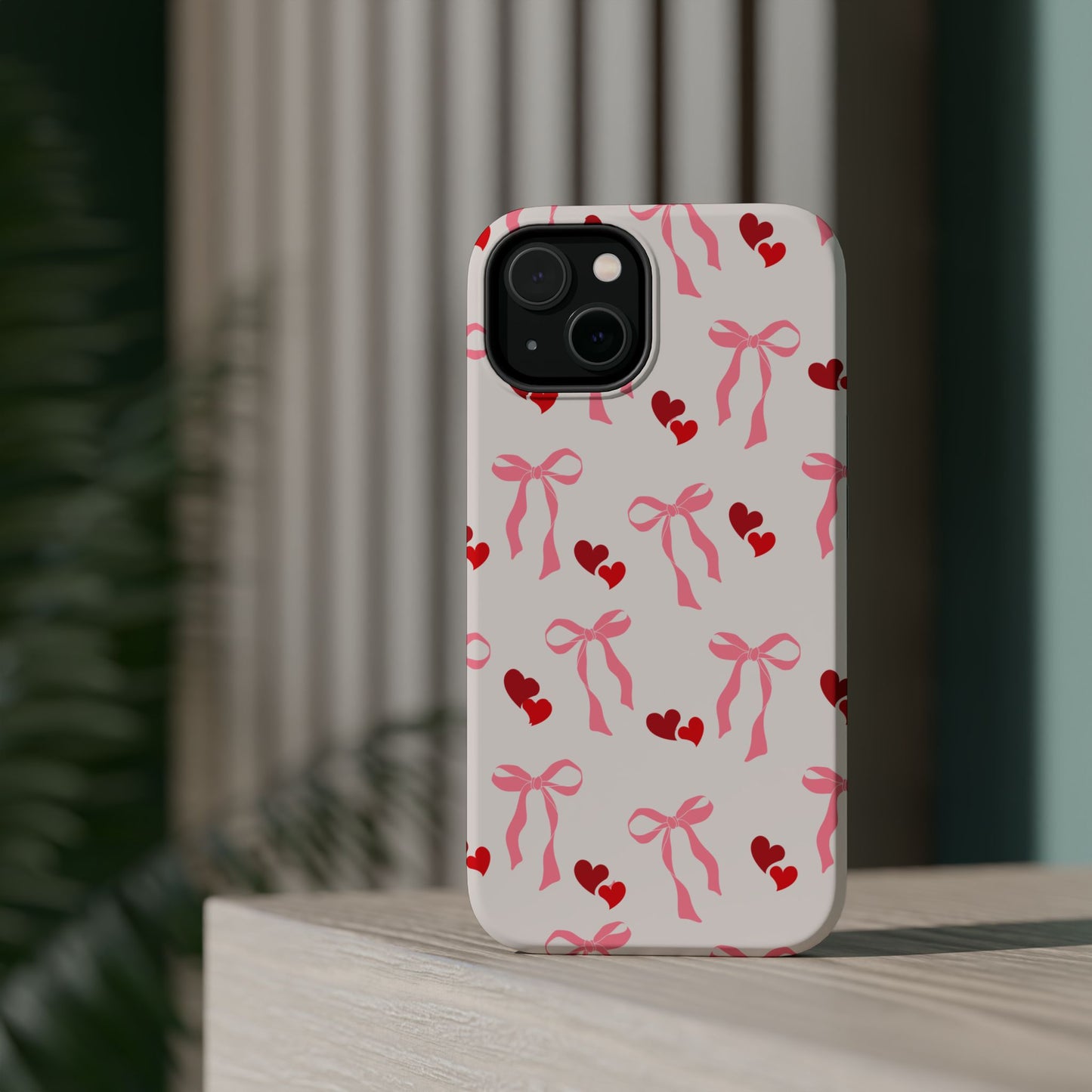 Pink Bows & Hearts MagSafe iPhone® Case