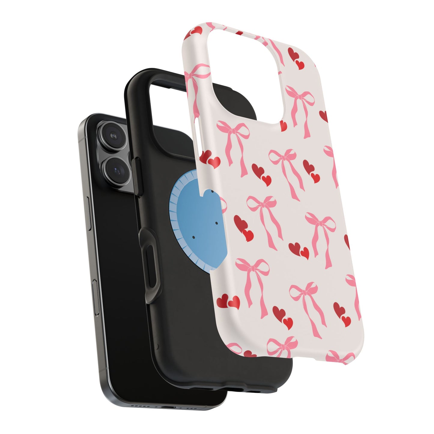 Pink Bows & Hearts MagSafe iPhone® Case