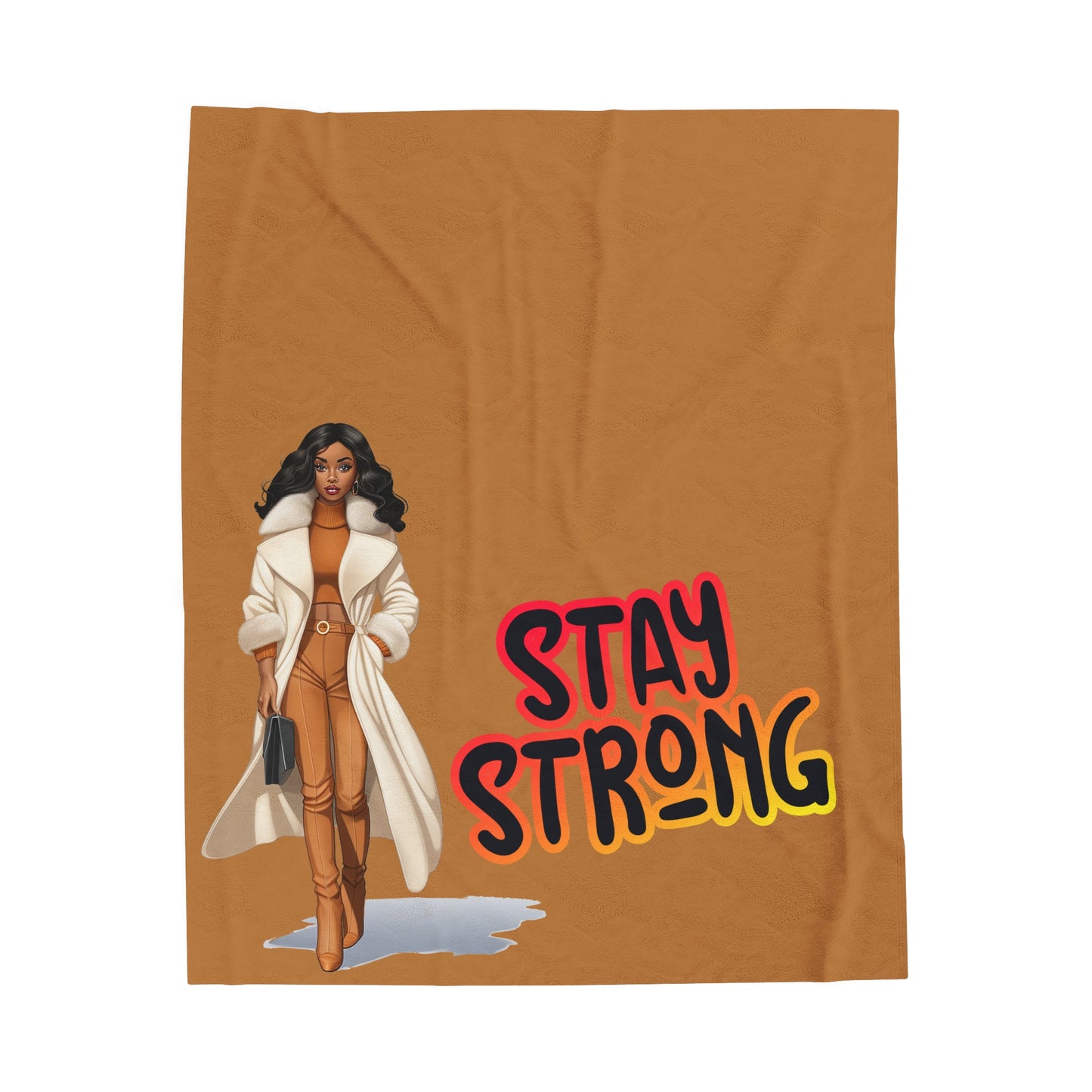 Stay Strong Cozy Plush Throw Blanket
