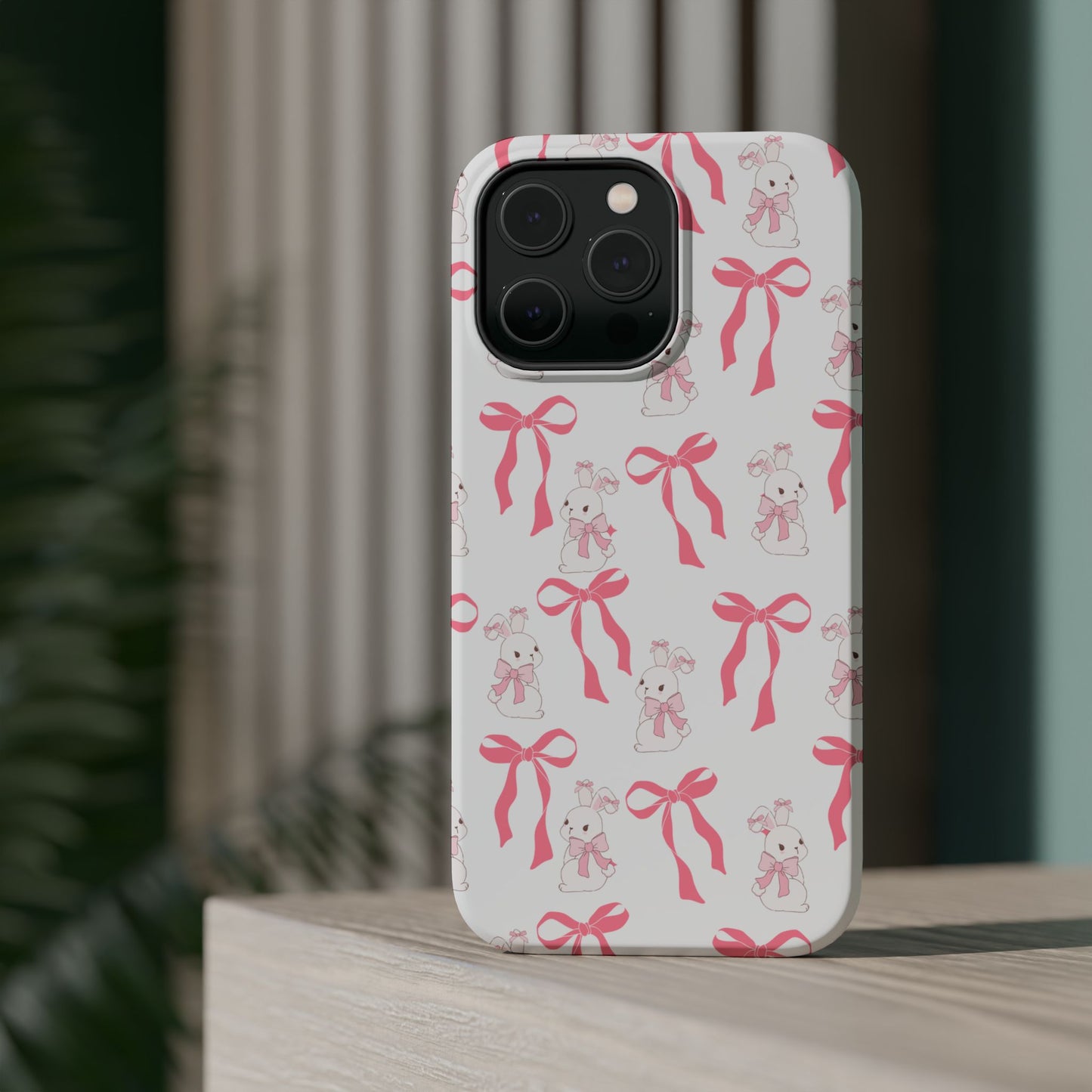 Pink Bows & Bunnies MagSafe iPhone® Case