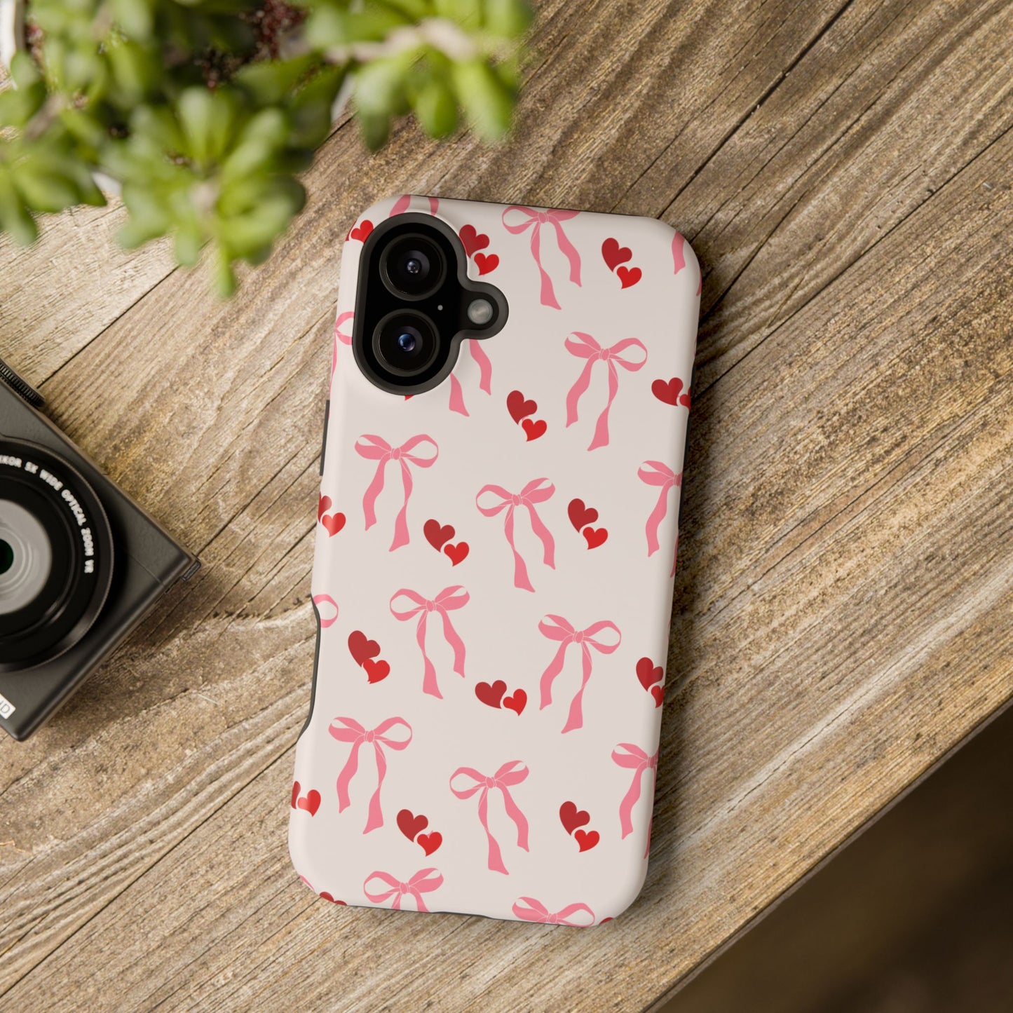 Pink Bows & Hearts MagSafe iPhone® Case
