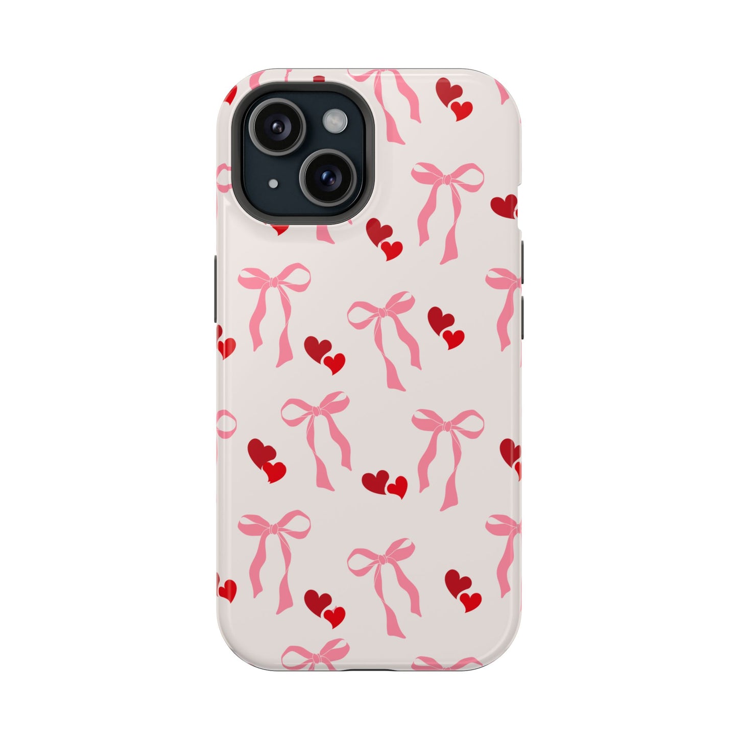 Pink Bows & Hearts MagSafe iPhone® Case