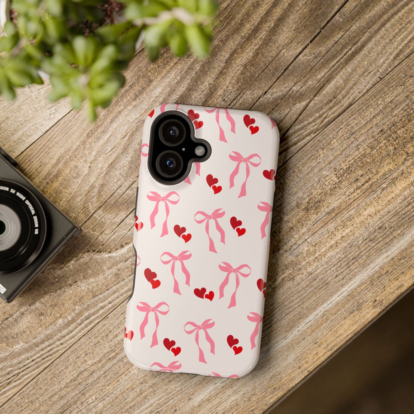 Pink Bows & Hearts MagSafe iPhone® Case