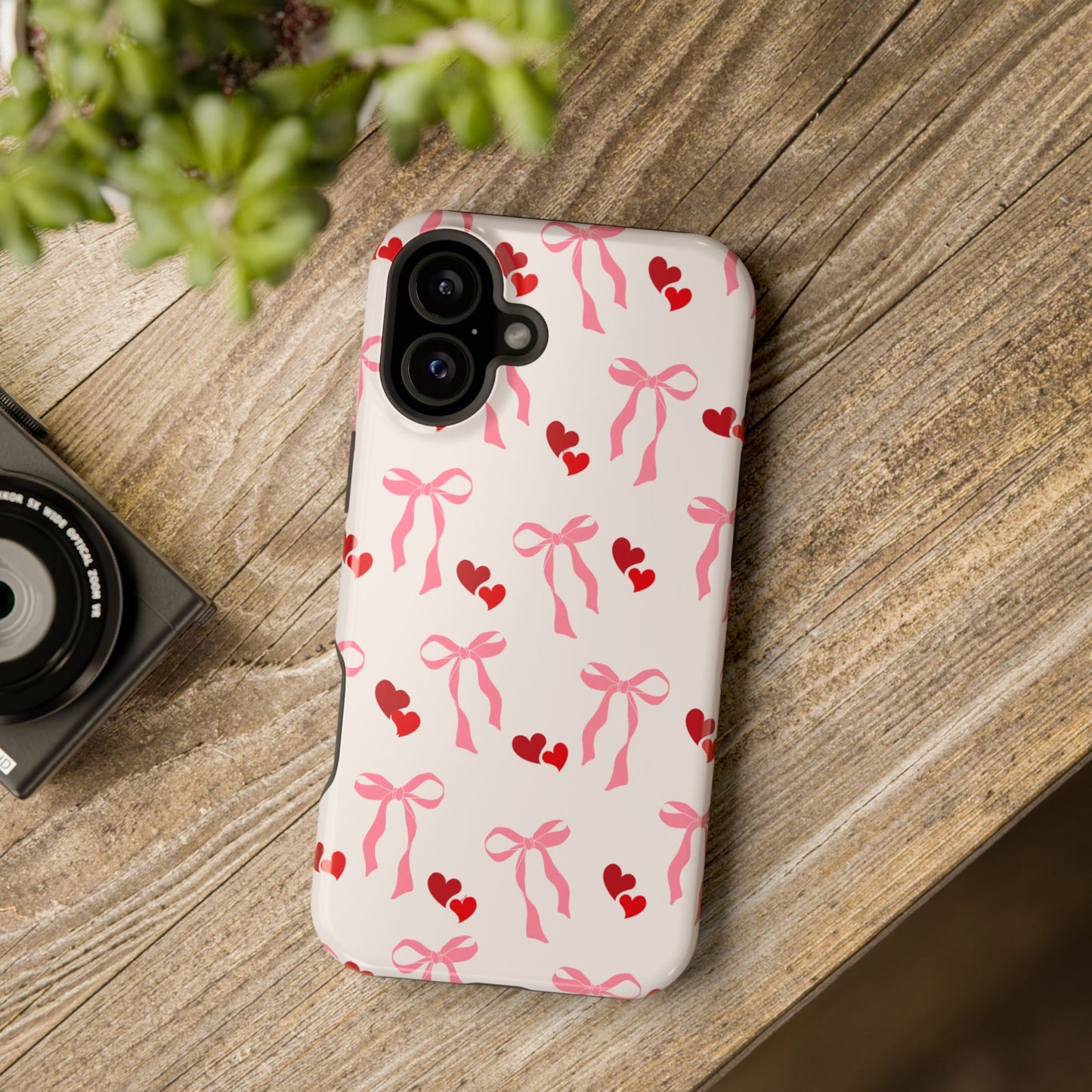 Pink Bows & Hearts MagSafe iPhone® Case