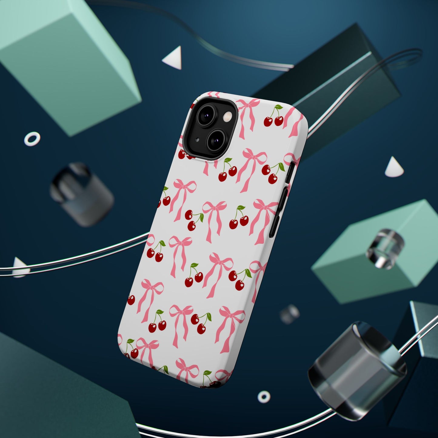 Pink Bows & Cherry MagSafe iPhone® Case