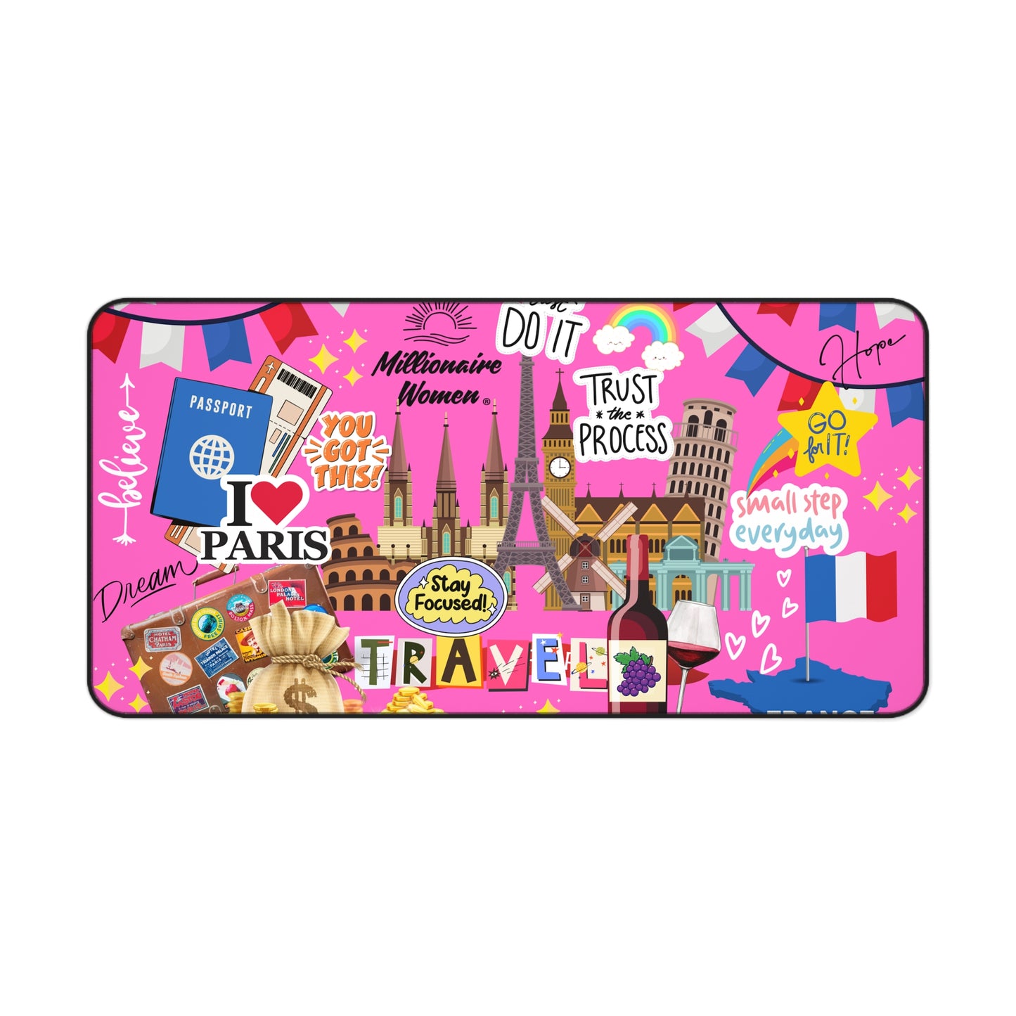 I Love Paris Desk Mat