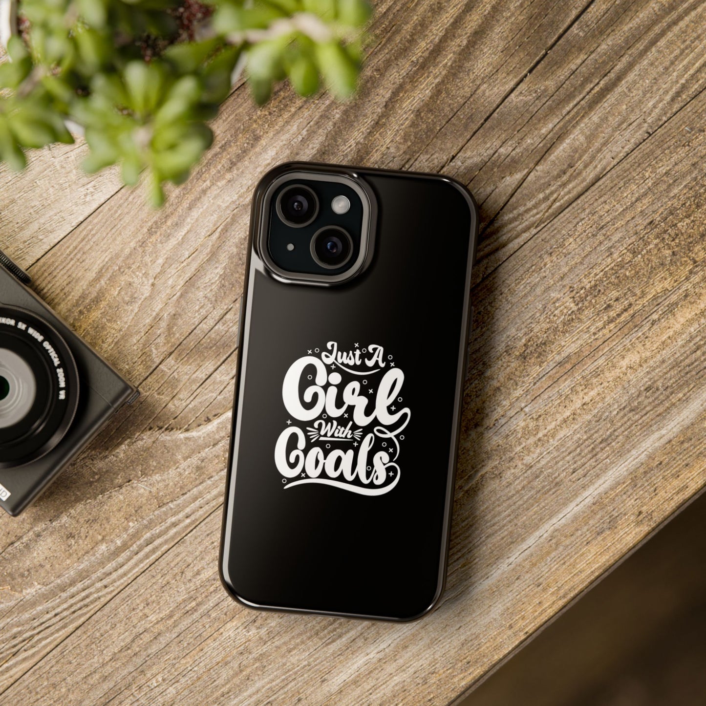 Girl with Goals MagSafe iPhone® Case Black