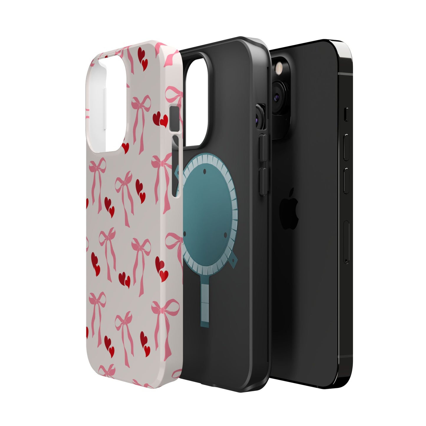 Pink Bows & Hearts MagSafe iPhone® Case