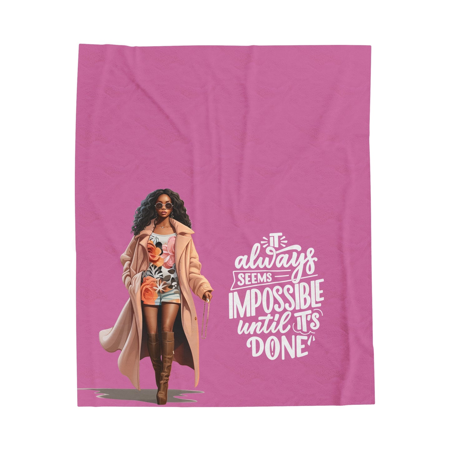 It Always Seems Impossible Plush Throw Blanket