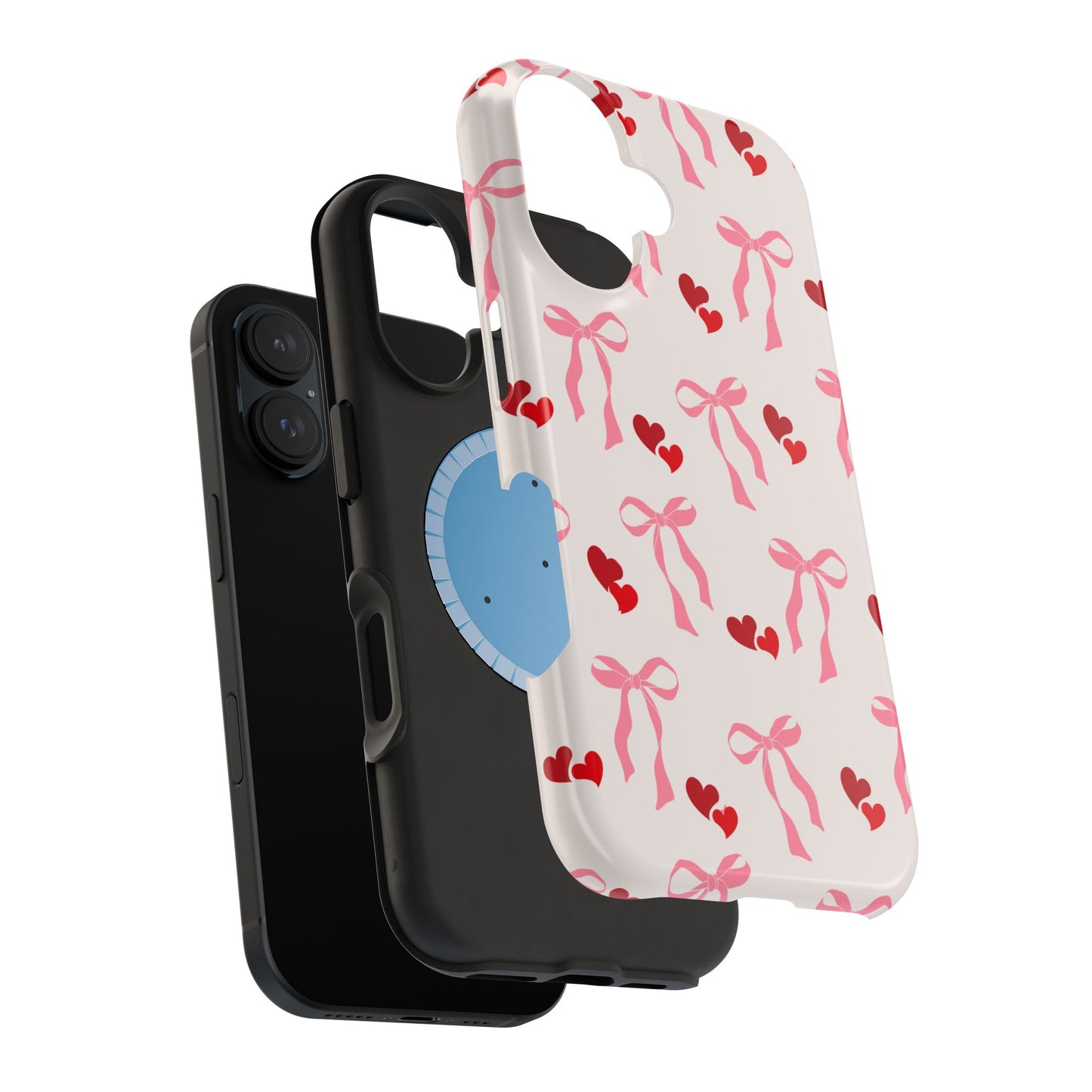 Pink Bows & Hearts MagSafe iPhone® Case