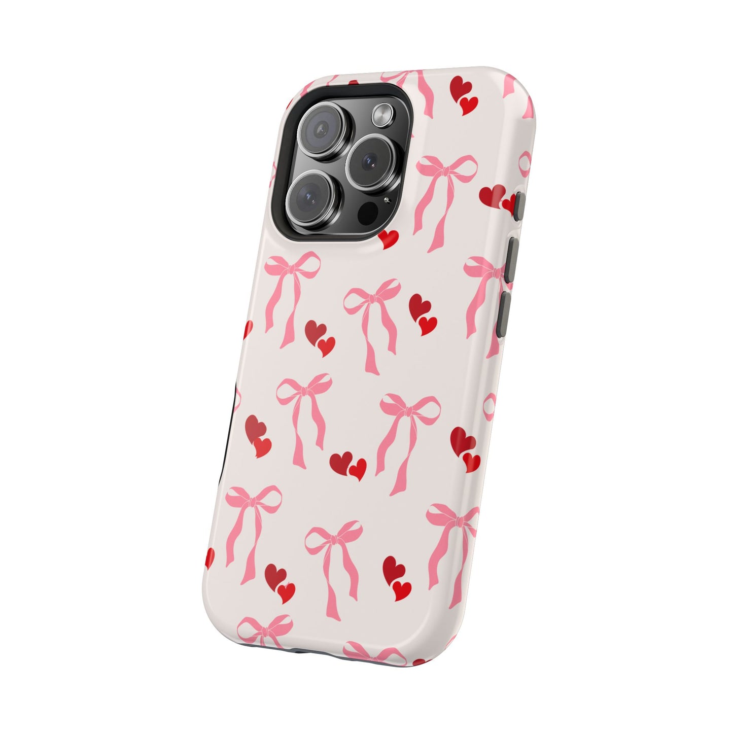 Pink Bows & Hearts MagSafe iPhone® Case