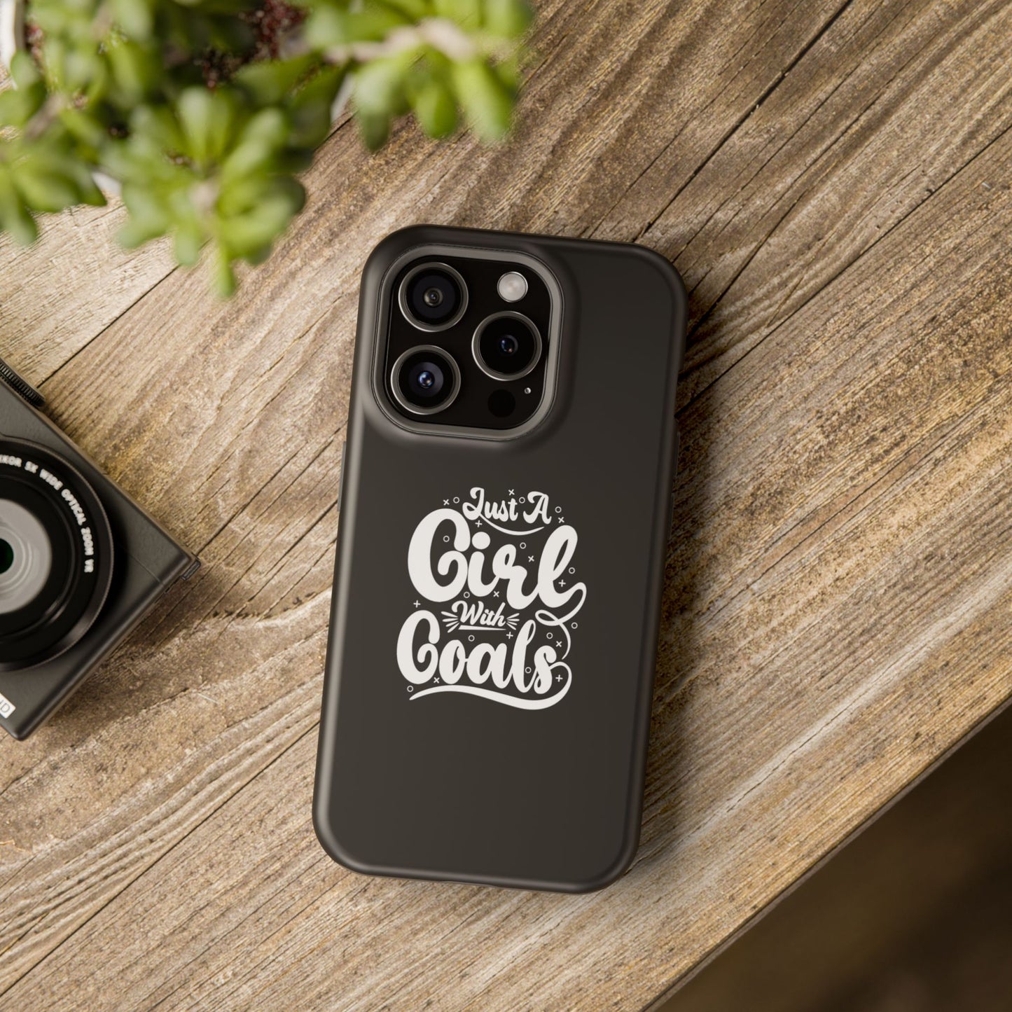 Girl with Goals MagSafe iPhone® Case Black