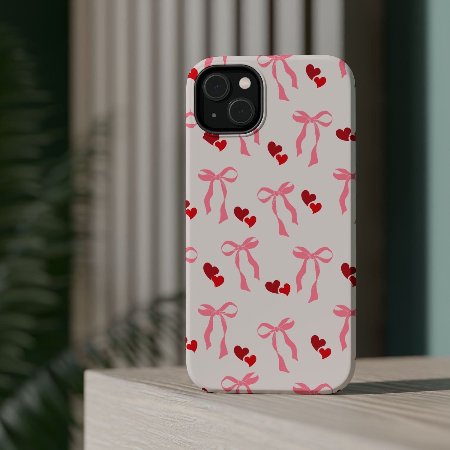 Pink Bows & Hearts MagSafe iPhone® Case