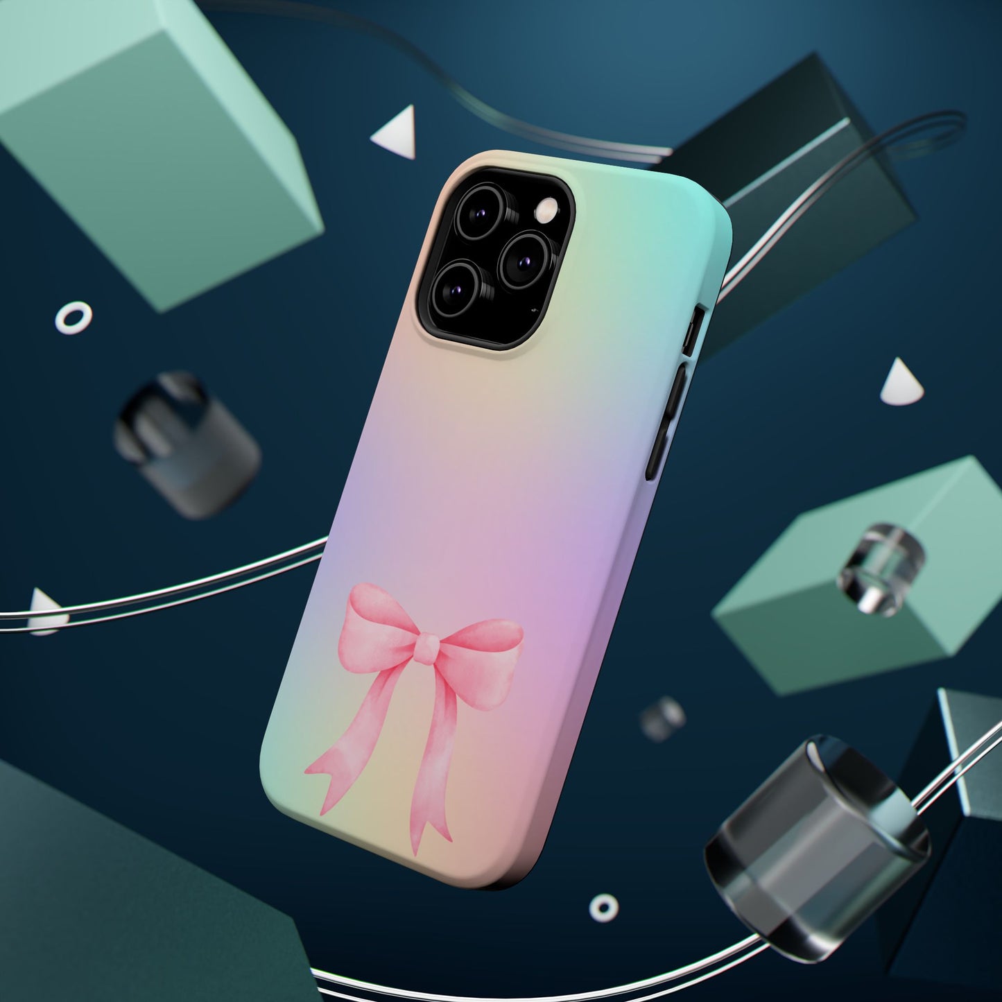Pink Bow & Cotton Candy MagSafe iPhone® Case