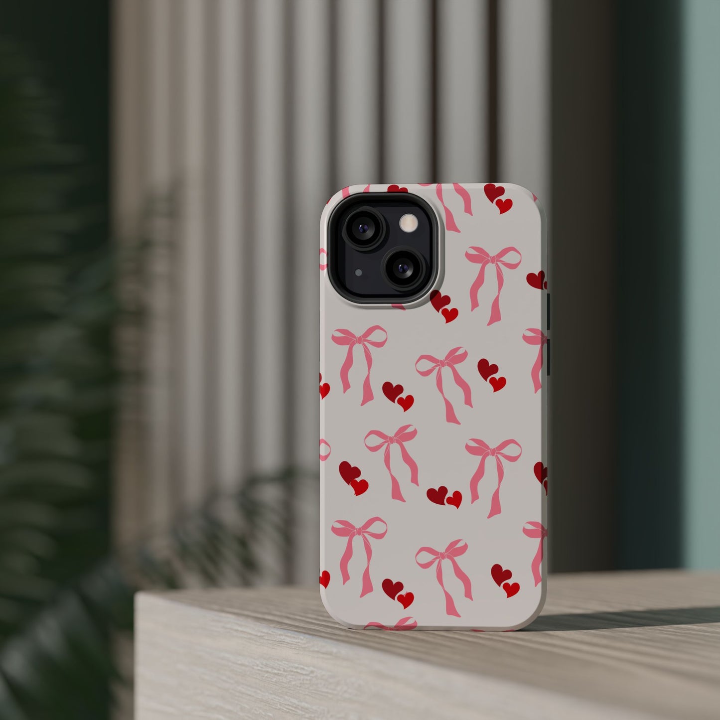 Pink Bows & Hearts MagSafe iPhone® Case
