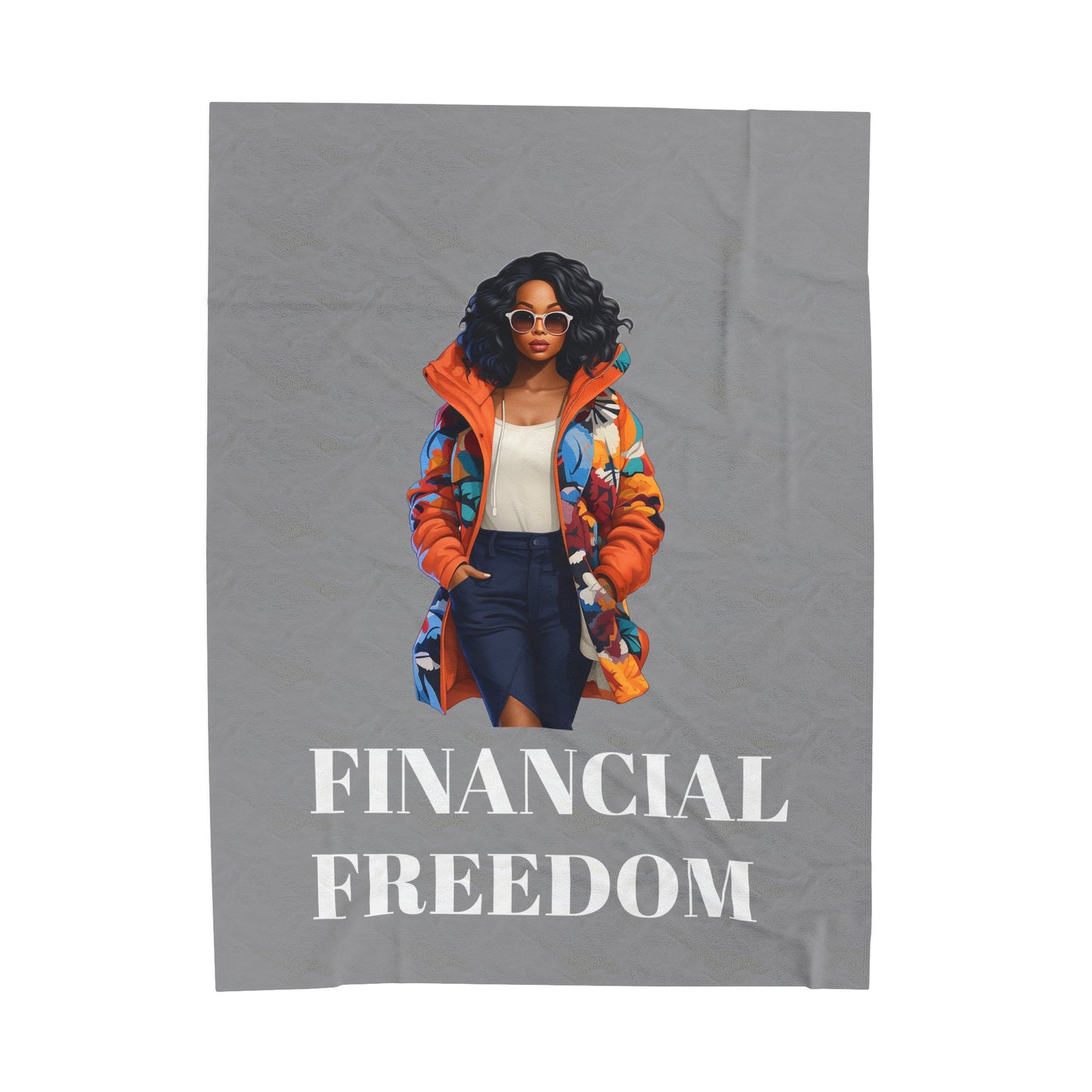 Financial Freedom Cozy Plush Throw Blanket
