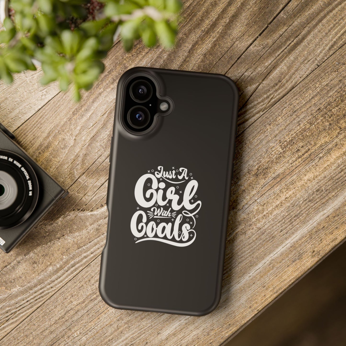 Girl with Goals MagSafe iPhone® Case Black