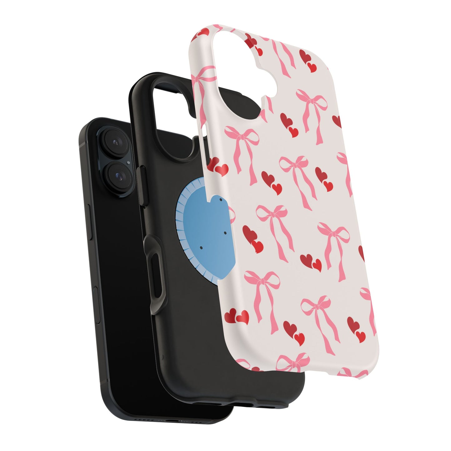 Pink Bows & Hearts MagSafe iPhone® Case