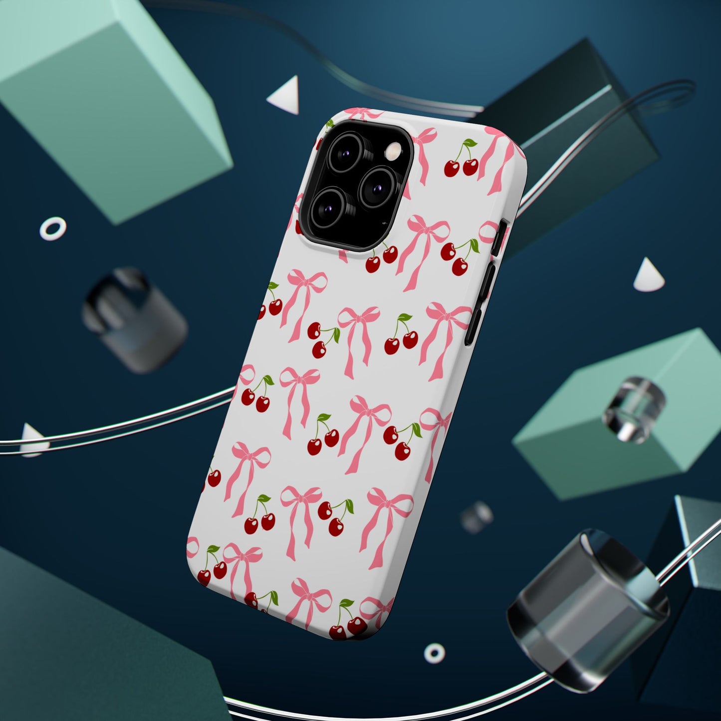 Pink Bows & Cherry MagSafe iPhone® Case