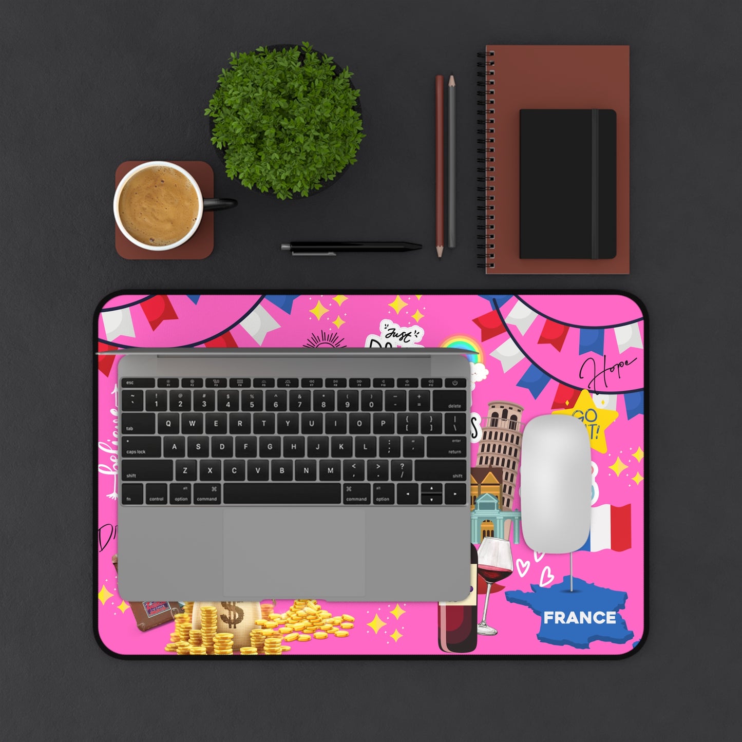I Love Paris Desk Mat