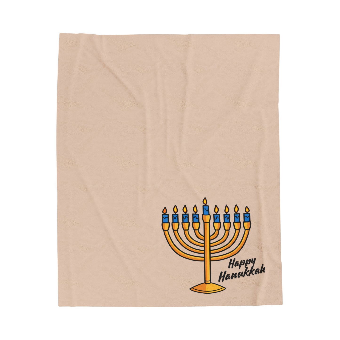 Happy Hanukkah Cozy Plush Throw Blanket