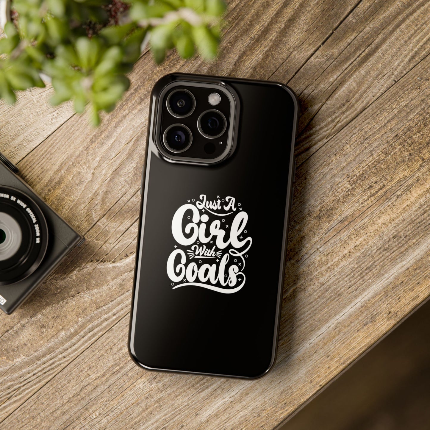 Girl with Goals MagSafe iPhone® Case Black