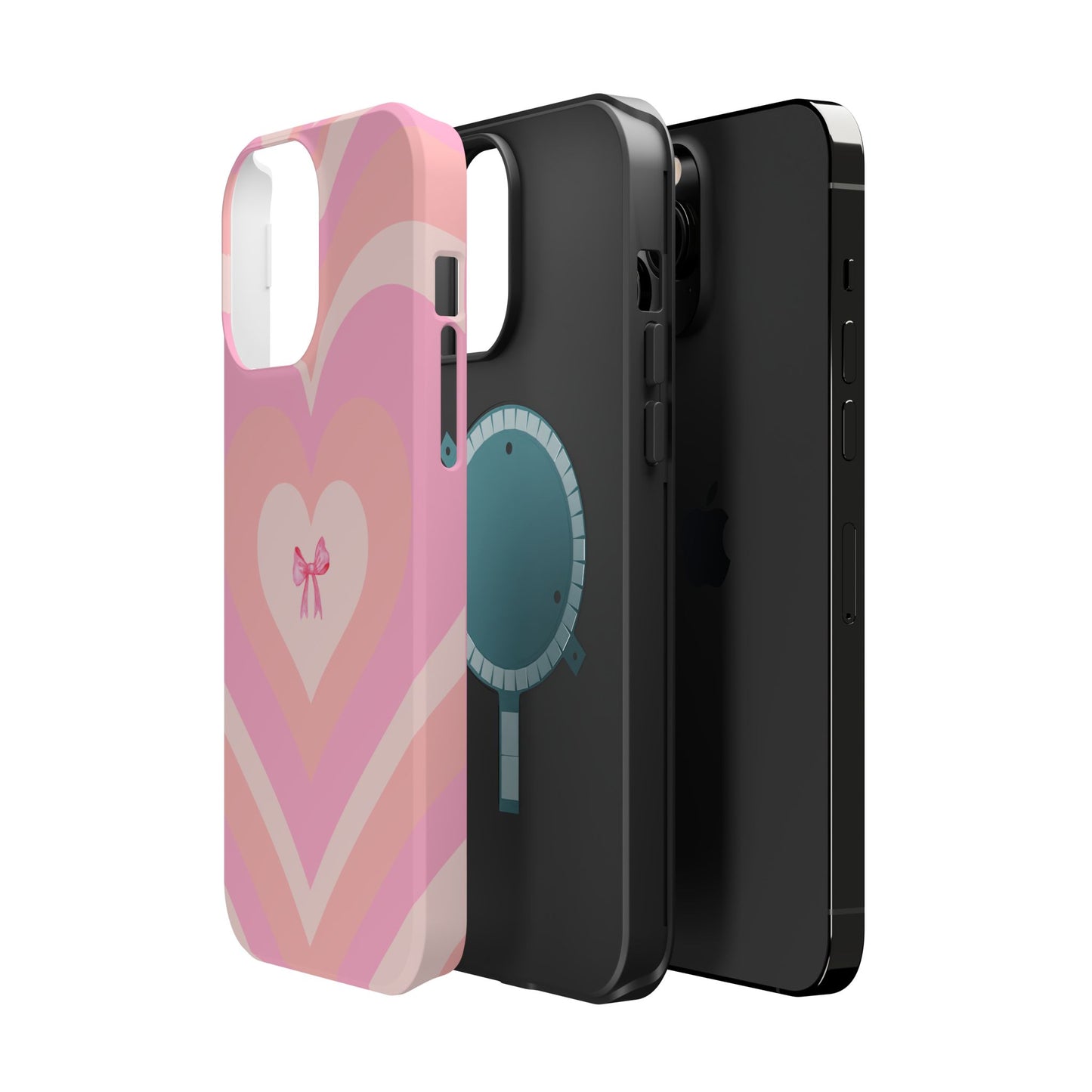 Pink Bow & Big Hearts MagSafe iPhone® Case