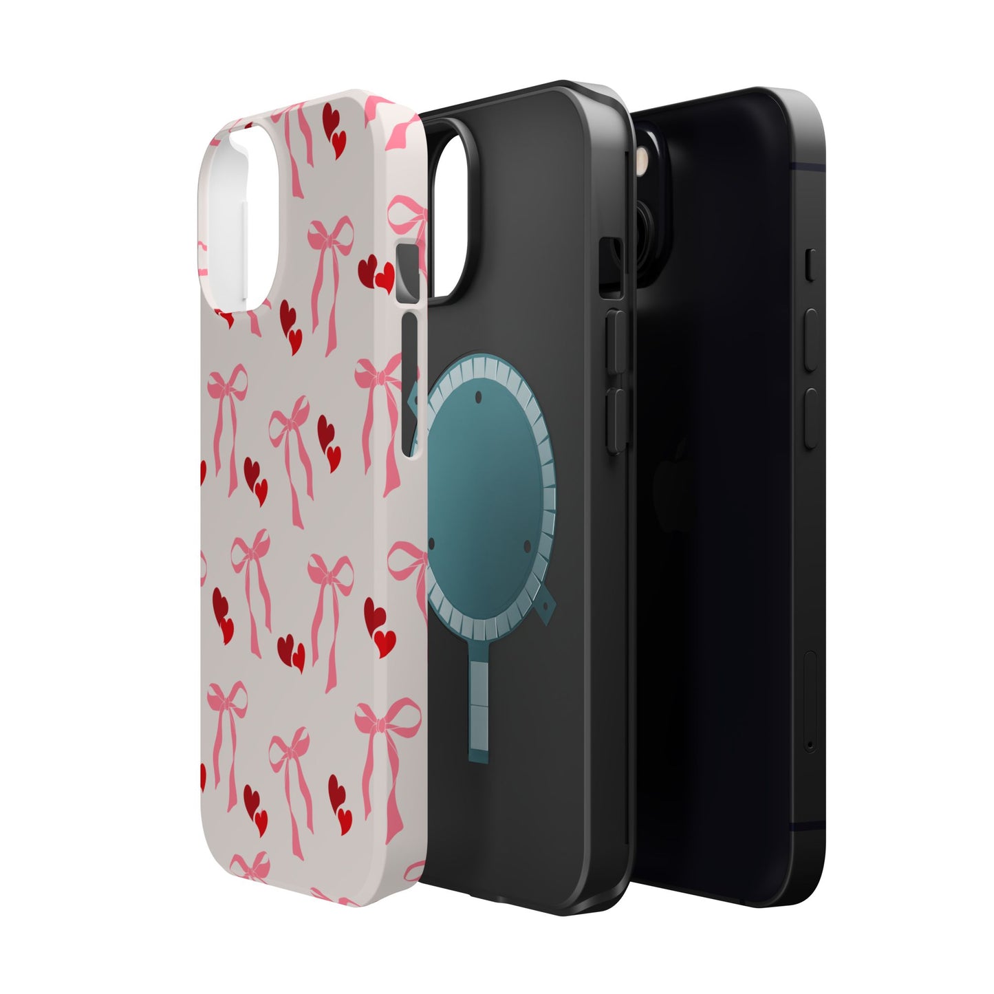 Pink Bows & Hearts MagSafe iPhone® Case