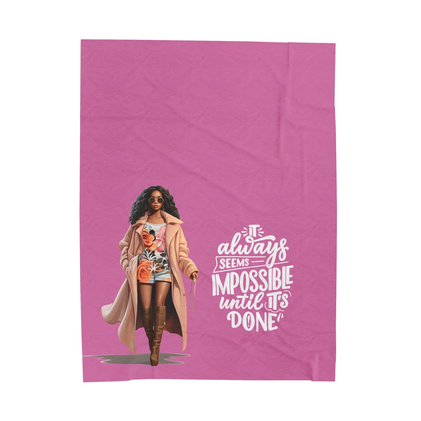 It Always Seems Impossible Plush Throw Blanket