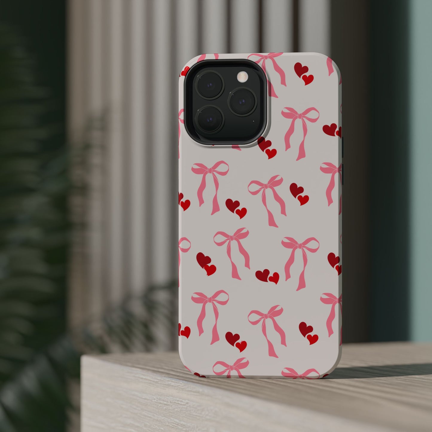 Pink Bows & Hearts MagSafe iPhone® Case