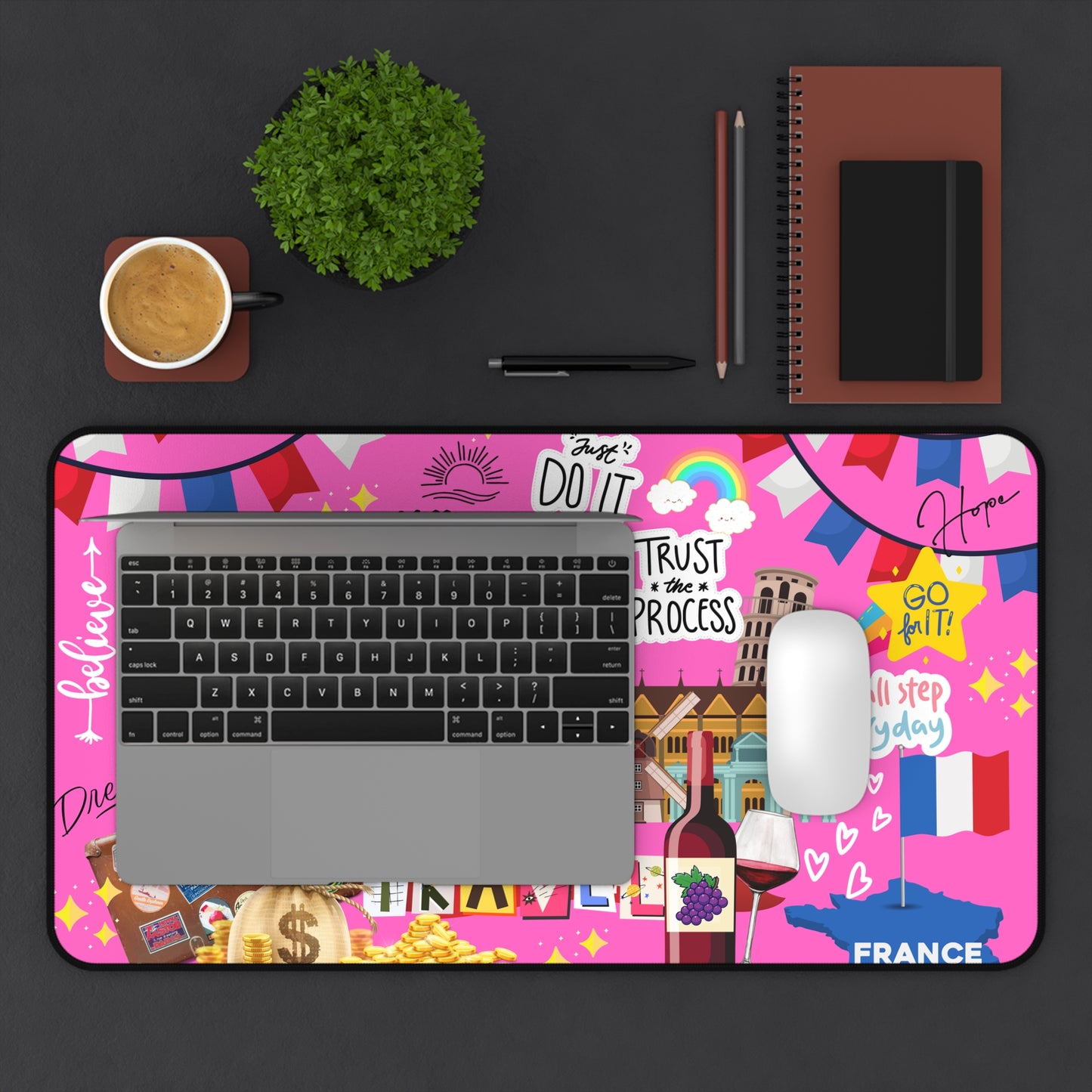 I Love Paris Desk Mat