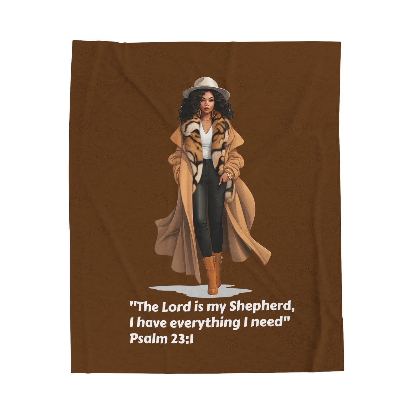 The Lord is My Shepherd Cozy Plush Throw Blanket