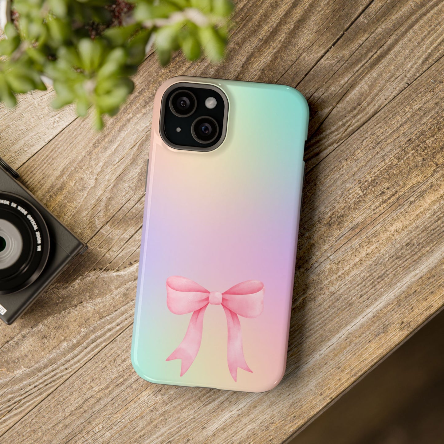 Pink Bow & Cotton Candy MagSafe iPhone® Case
