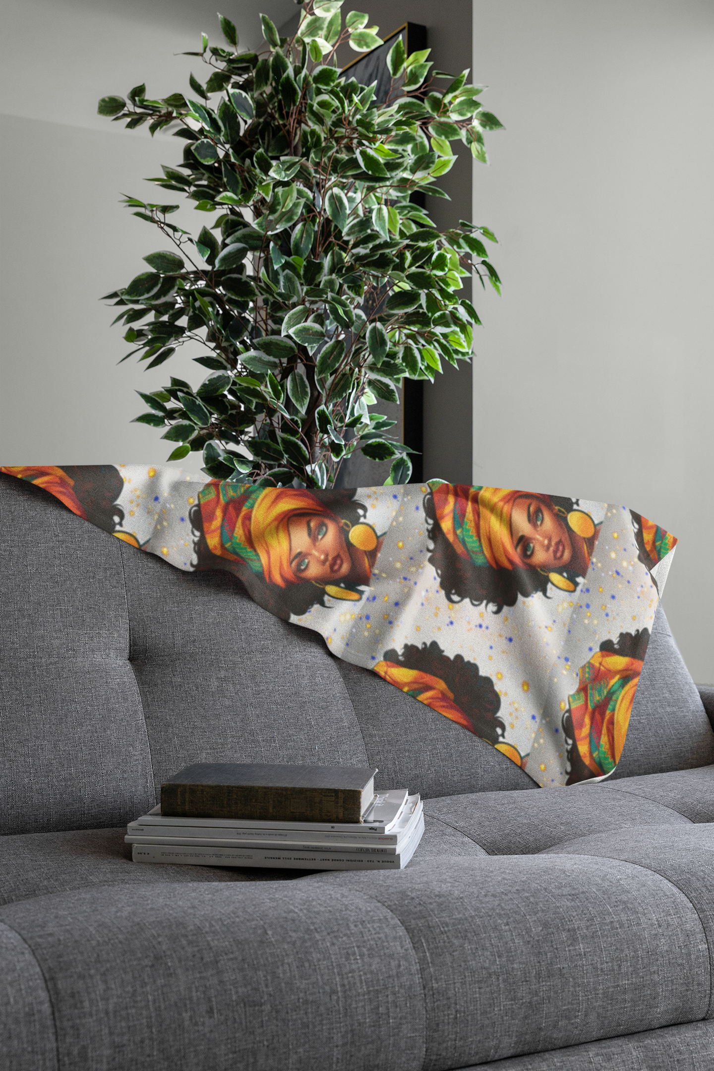 African Queen Cozy Plush Throw Blanket