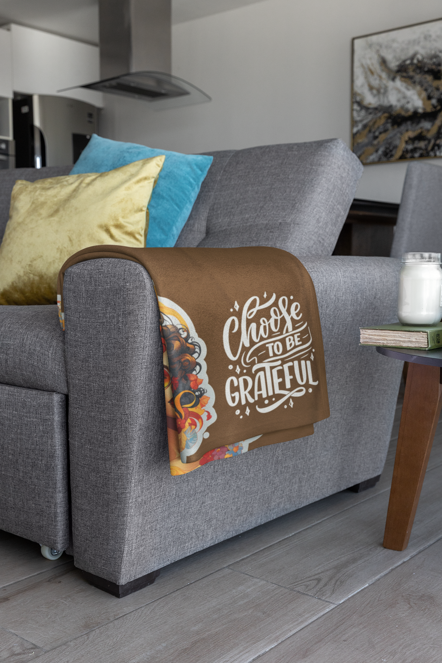 Choose to be Grateful Cozy Plush Throw Blanket