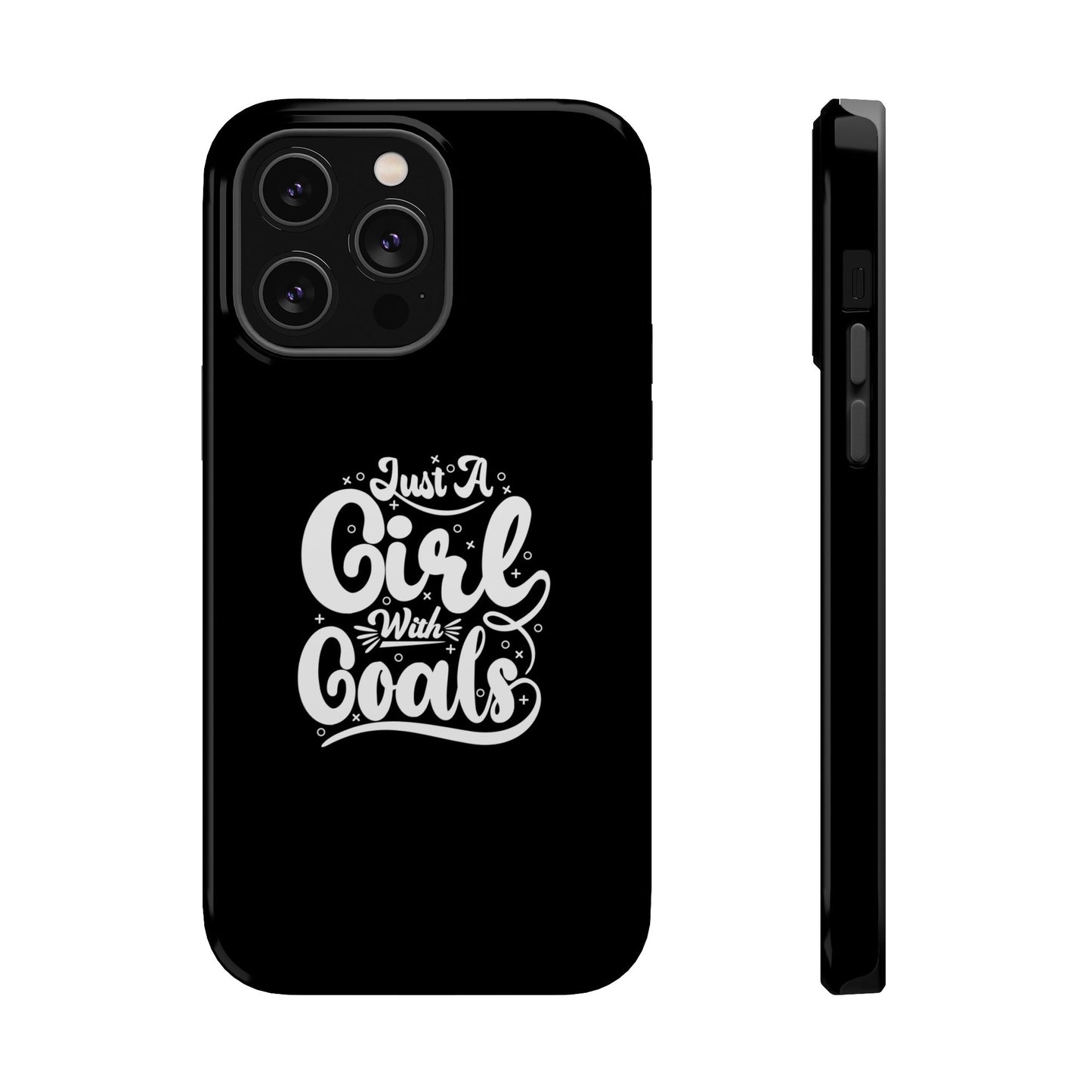 Girl with Goals MagSafe iPhone® Case Black