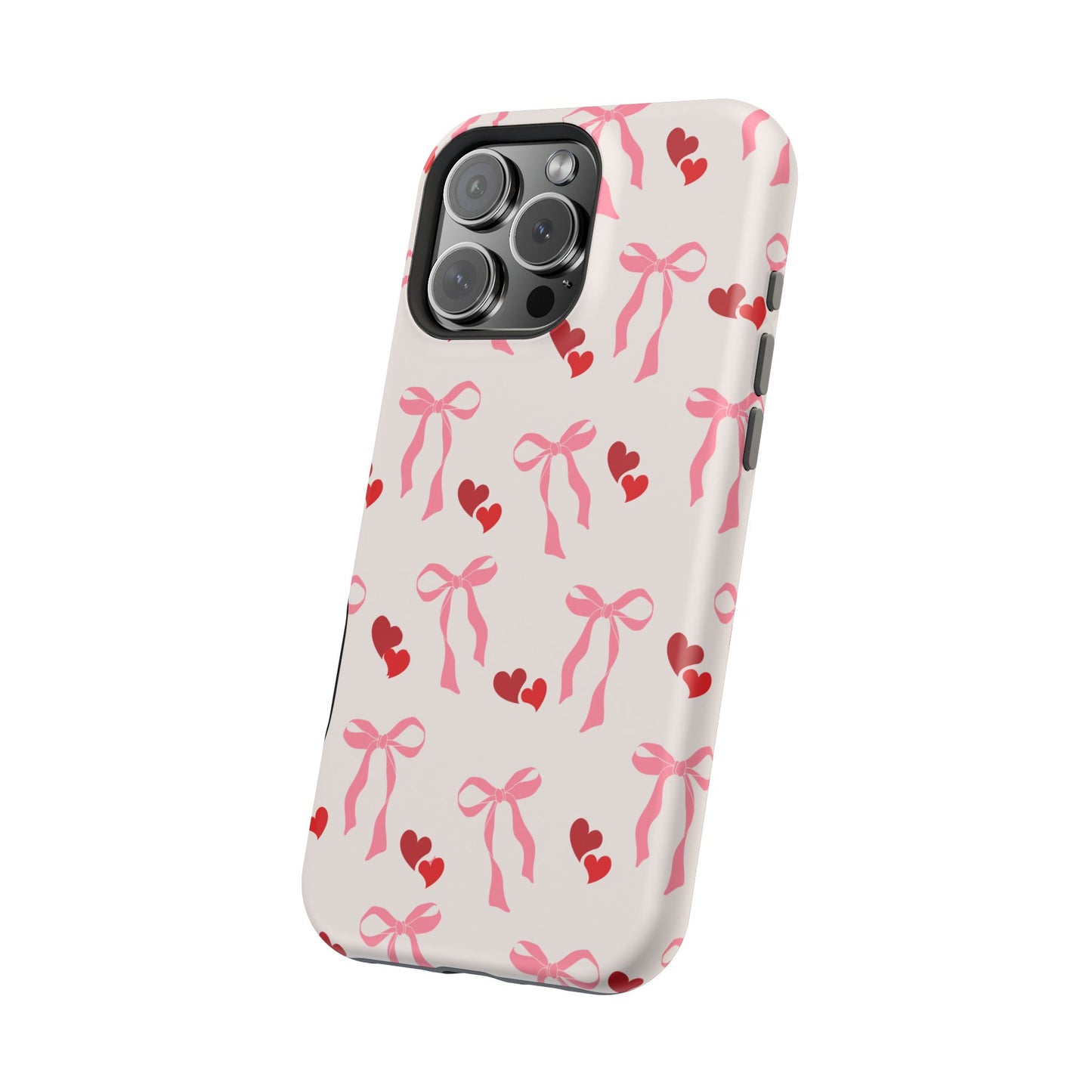 Pink Bows & Hearts MagSafe iPhone® Case