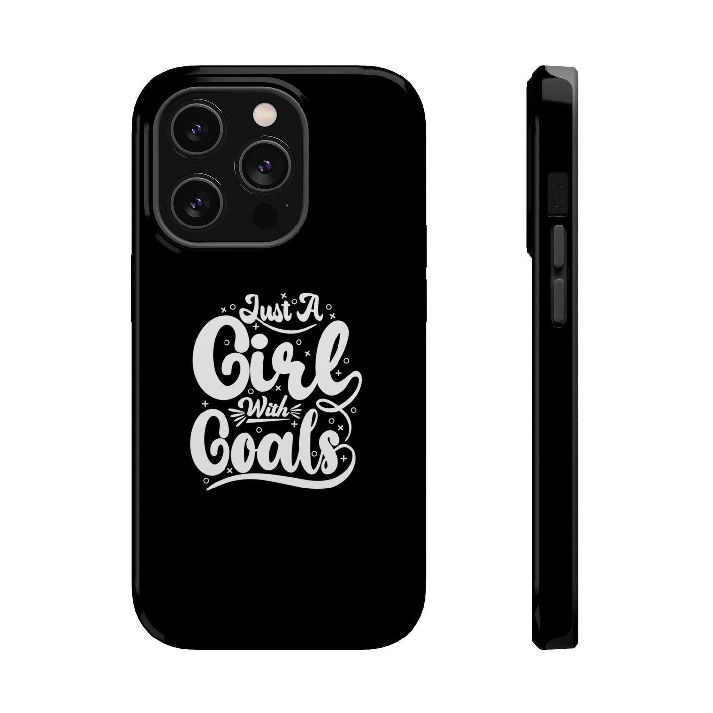 Girl with Goals MagSafe iPhone® Case Black