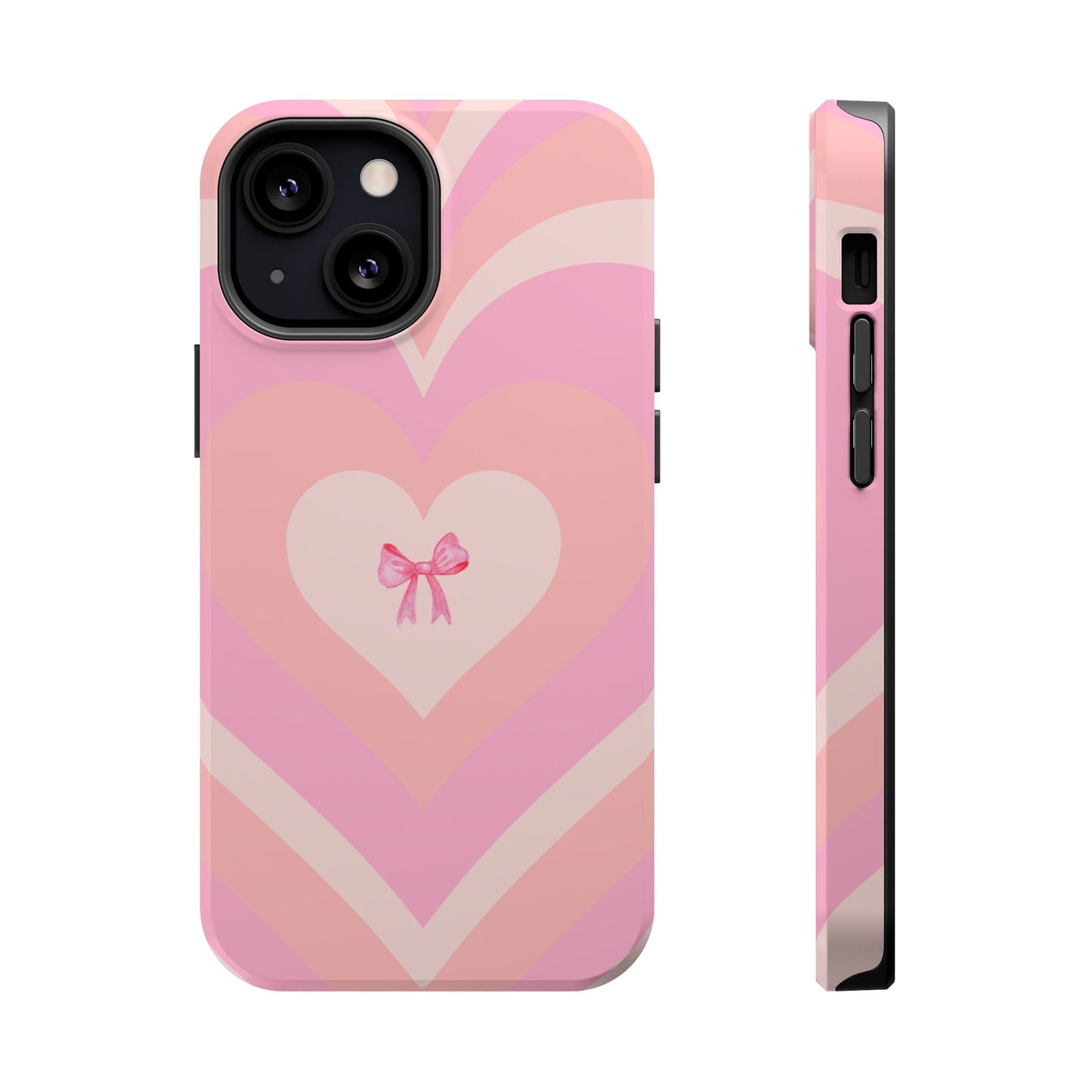 Pink Bow & Big Hearts MagSafe iPhone® Case