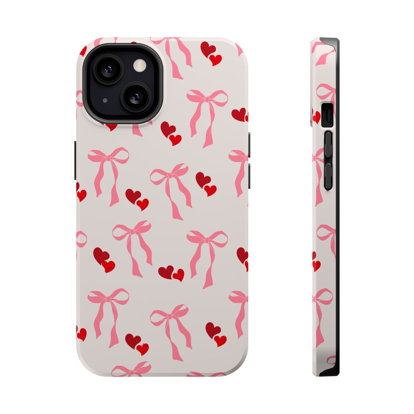 Pink Bows & Hearts MagSafe iPhone® Case