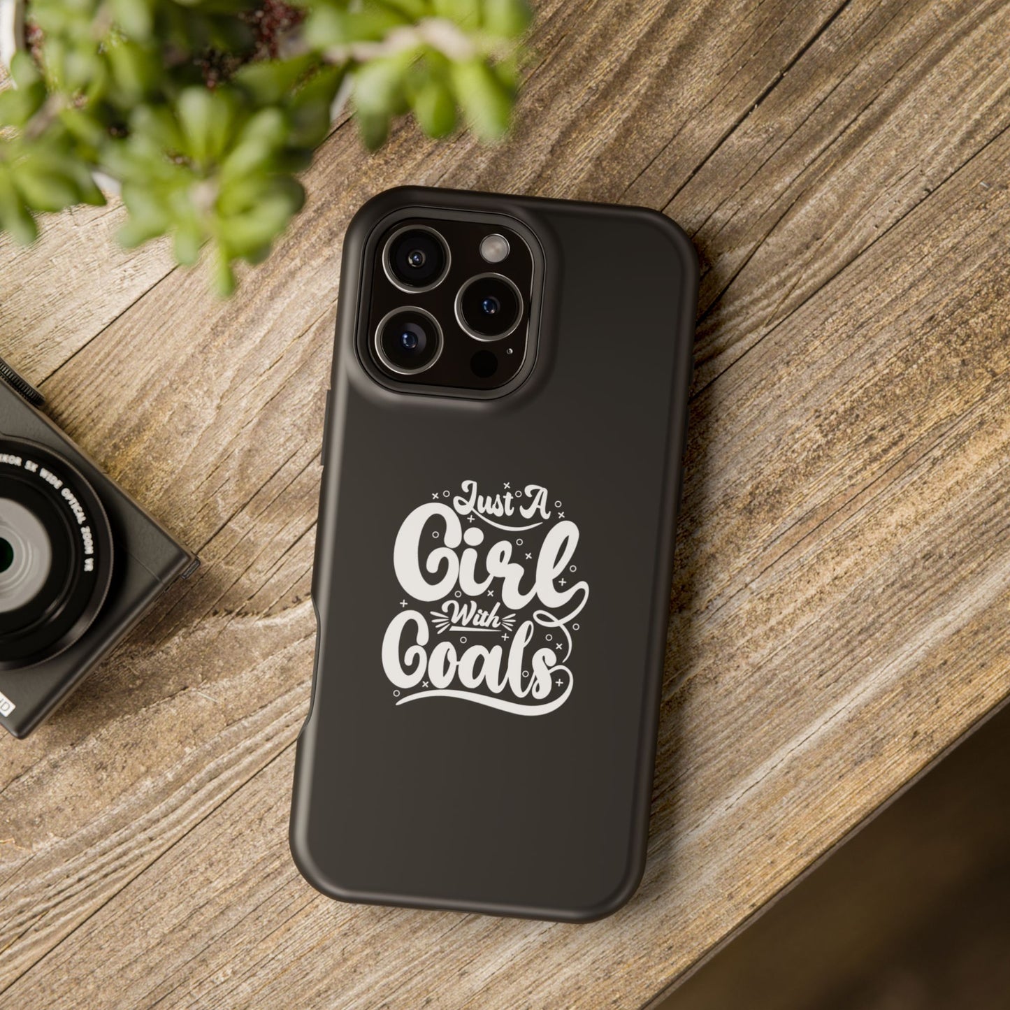 Girl with Goals MagSafe iPhone® Case Black