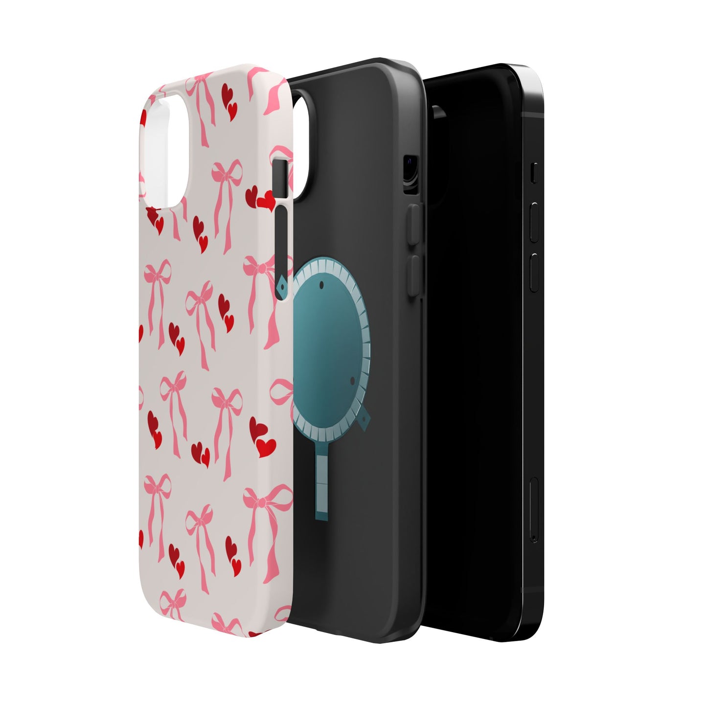 Pink Bows & Hearts MagSafe iPhone® Case