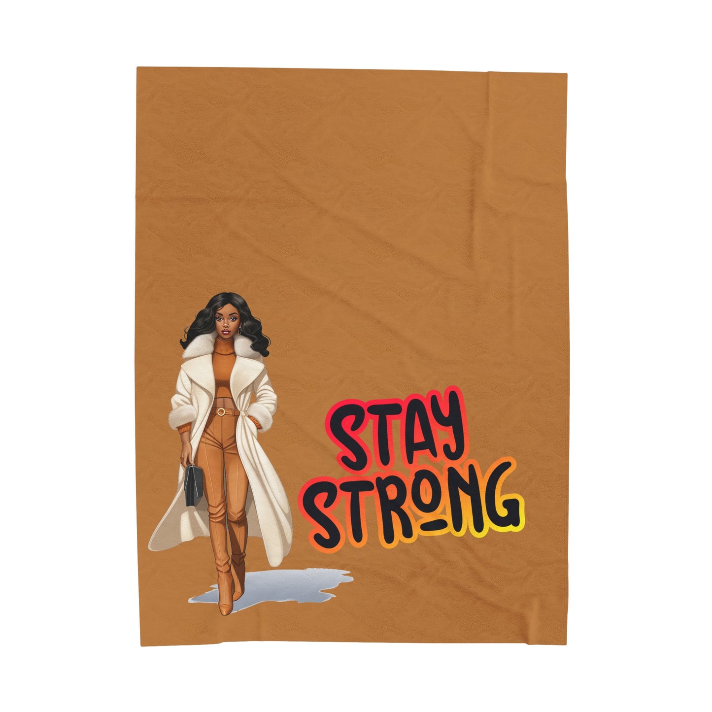 Stay Strong Cozy Plush Throw Blanket