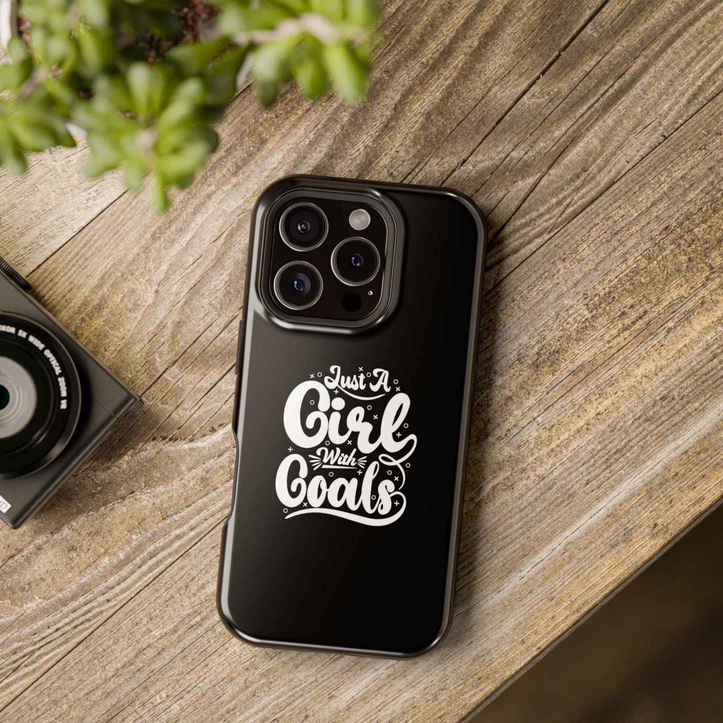 Girl with Goals MagSafe iPhone® Case Black