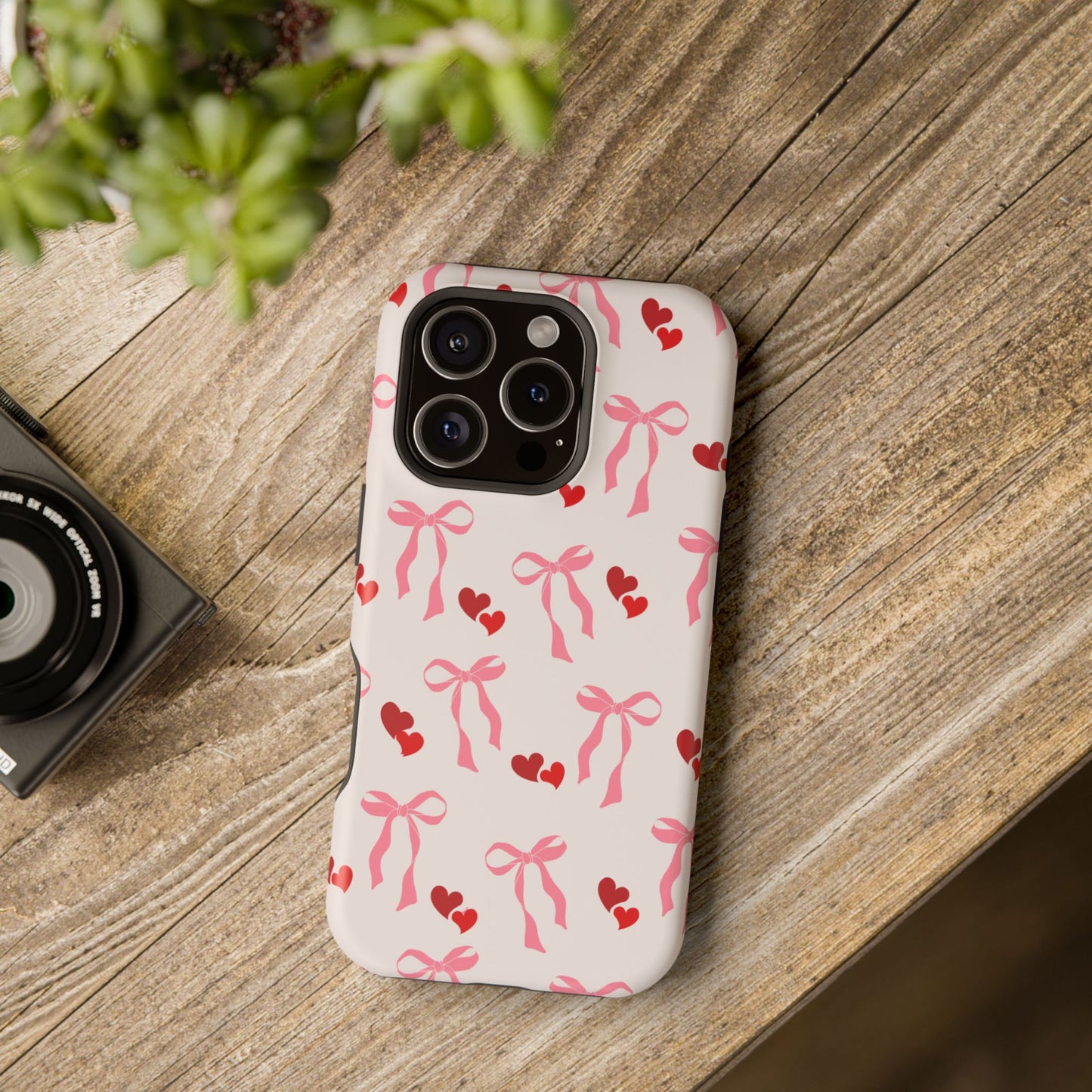 Pink Bows & Hearts MagSafe iPhone® Case