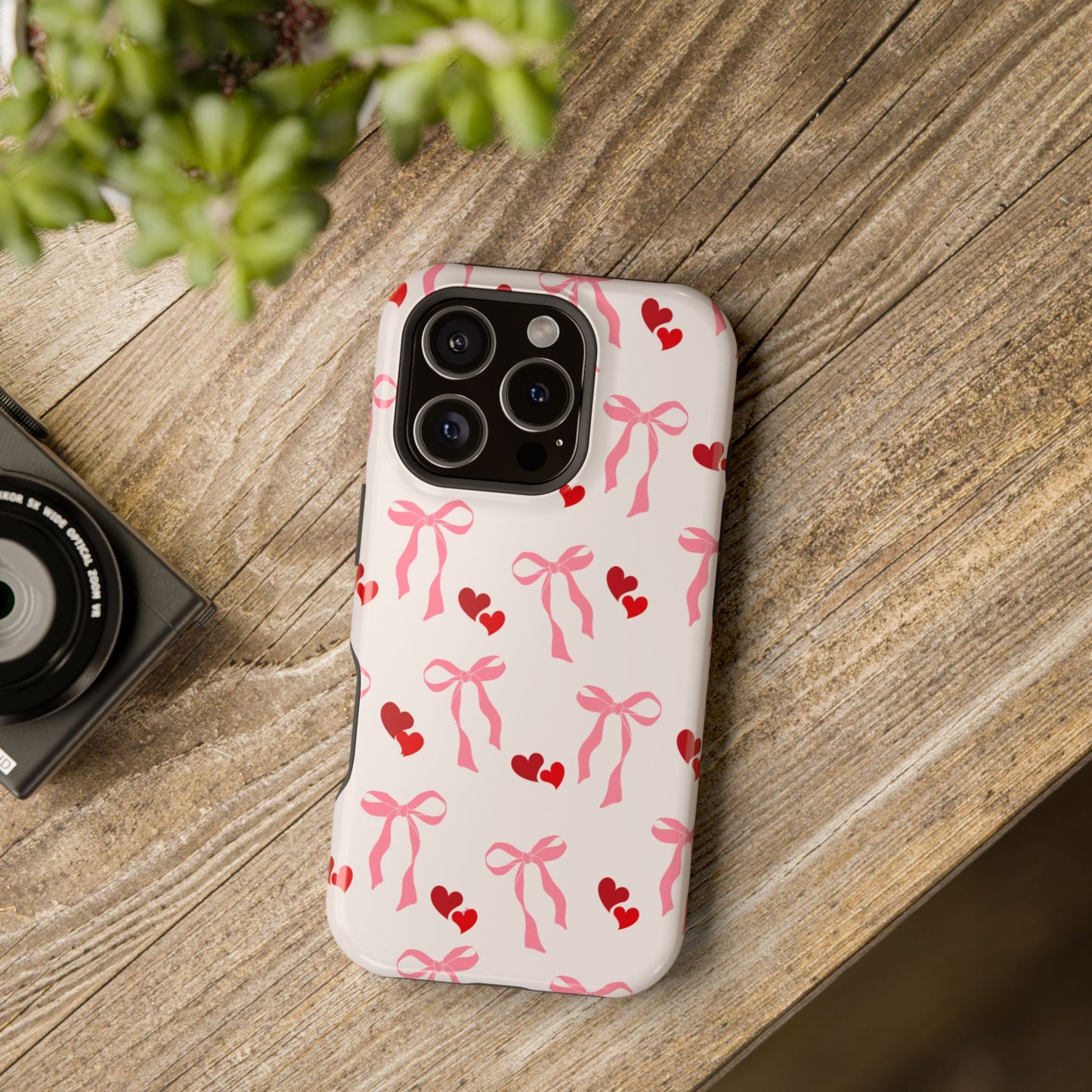 Pink Bows & Hearts MagSafe iPhone® Case