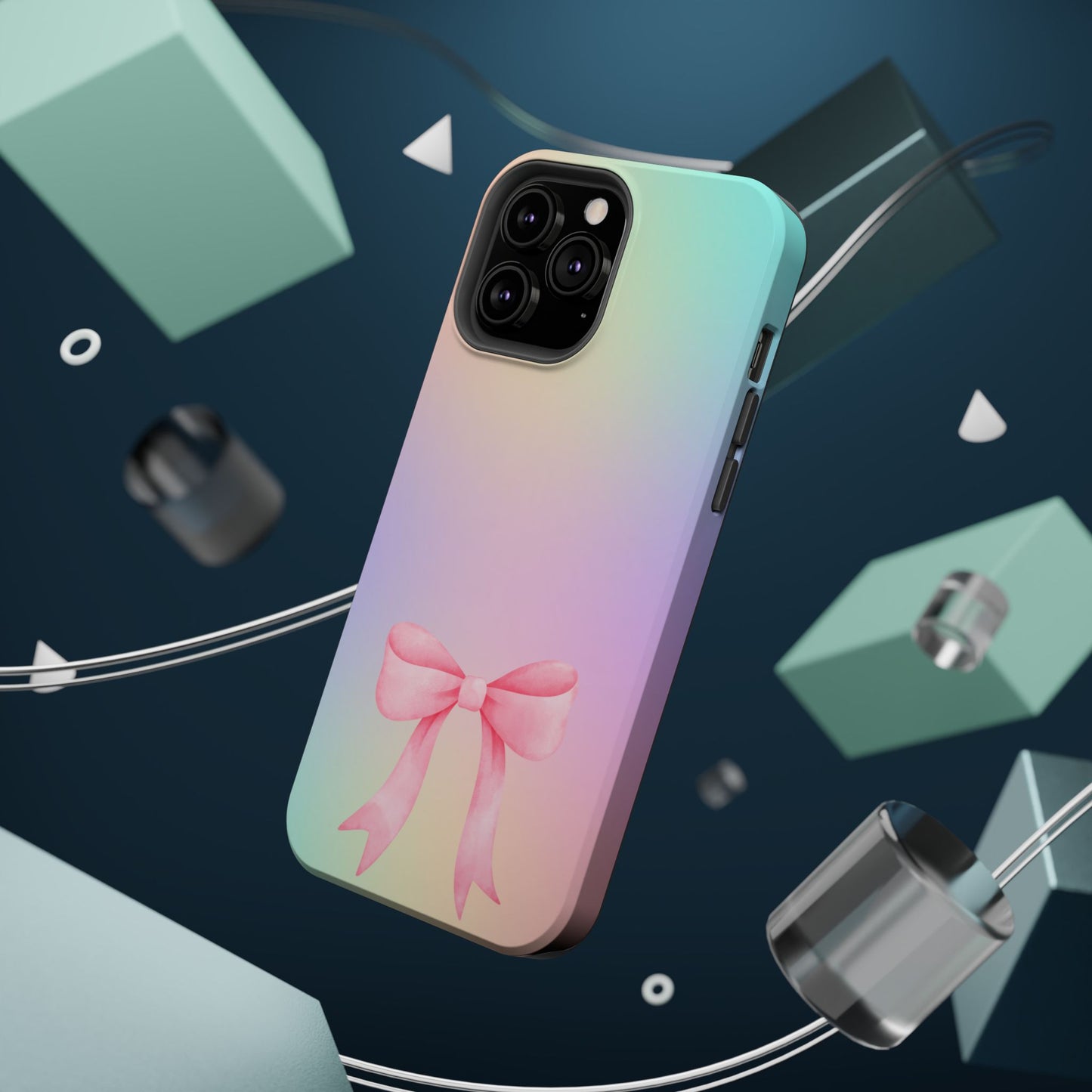 Pink Bow & Cotton Candy MagSafe iPhone® Case