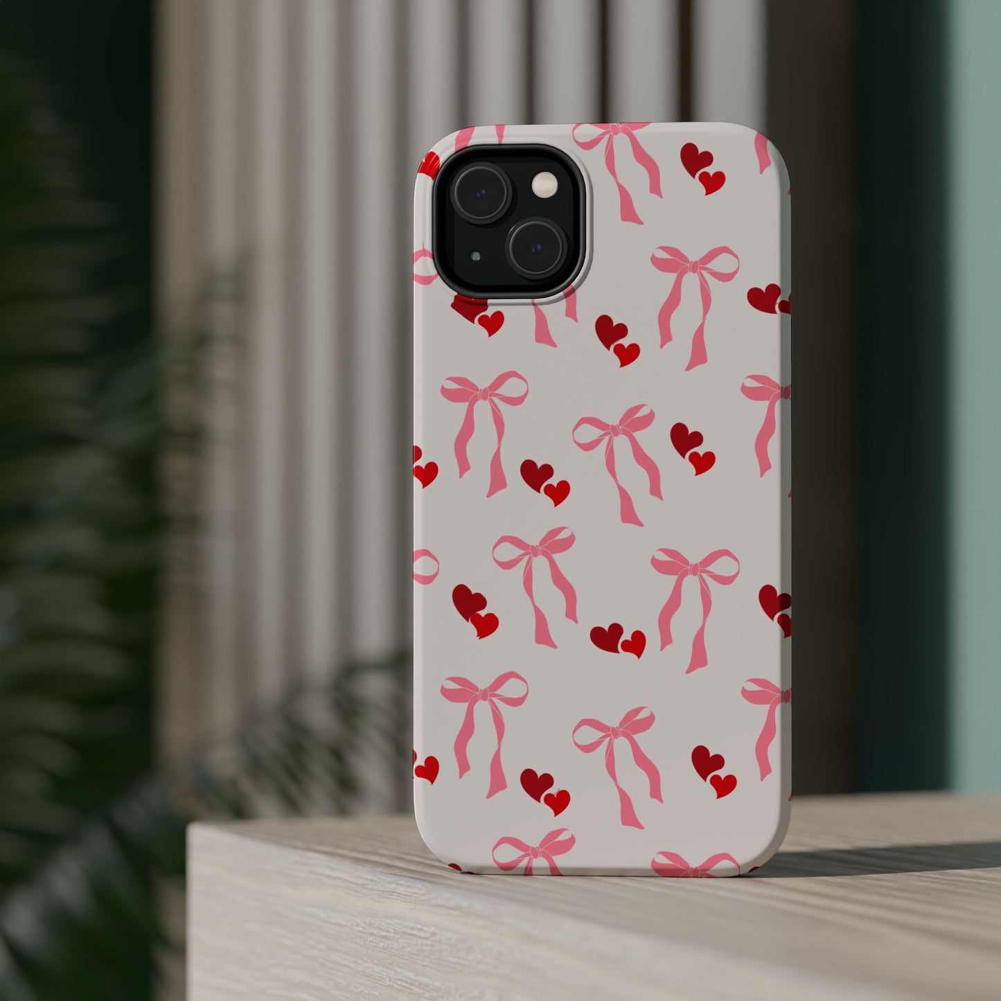 Pink Bows & Hearts MagSafe iPhone® Case